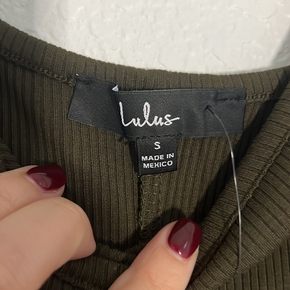 NWT Lulus Hunter Green Ribbed Jumpsuit - Picture 6 of 6